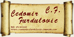 Čedomir Furdulović vizit kartica